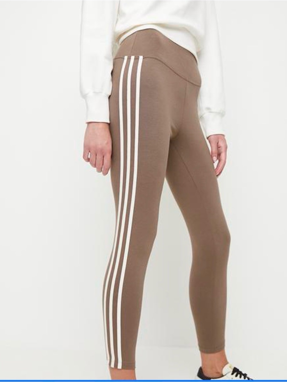 Like new! never worn! Women's Beige High-Waist Stripe Leggings